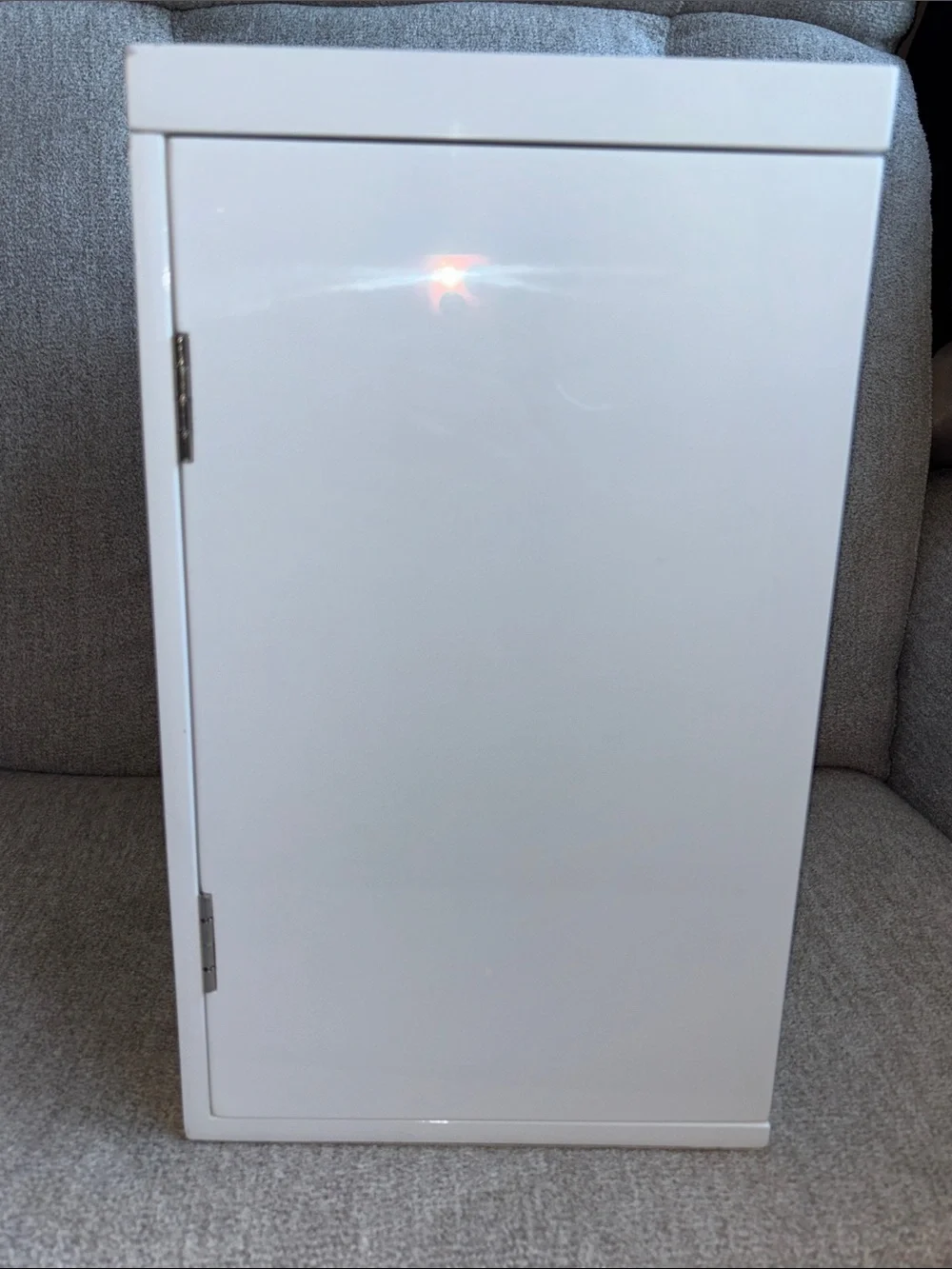 West Elm Mid-Century White Lacquer Jewelry Box Tower - 13.5”H